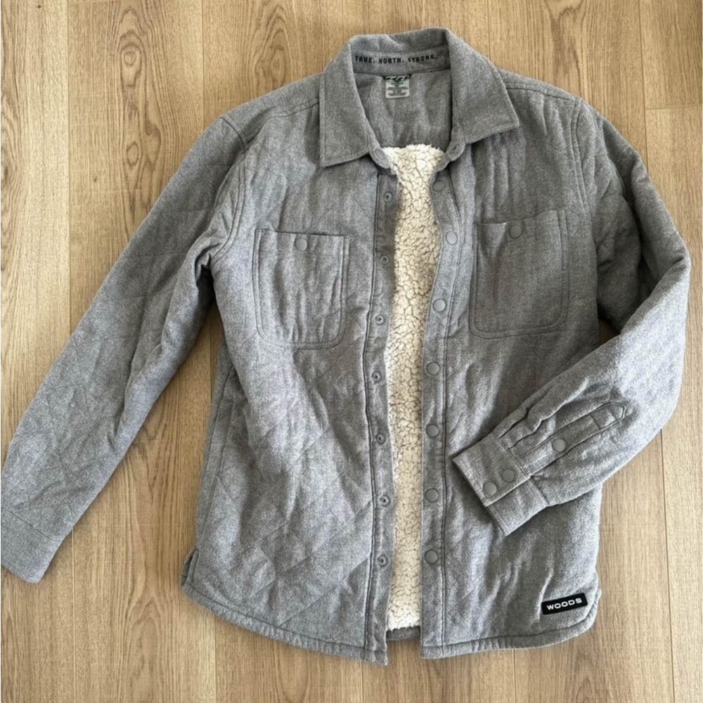woods quilted shacket